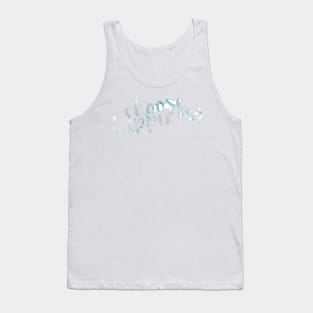 Choose Happiness Blue and Grey Watercolor Tank Top